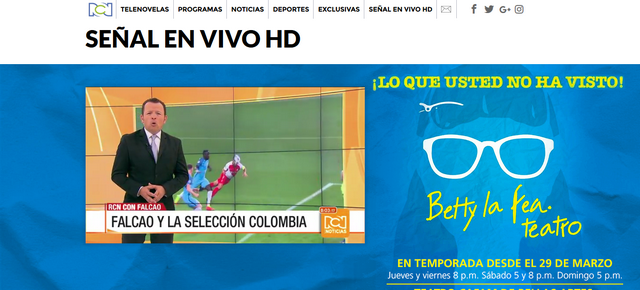 RCN (Colombia) Después - Con HMA VPN