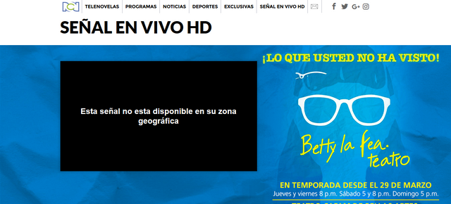 loqueo Geográfico - Antes (Sin VPN)