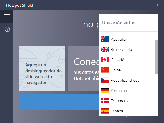 Hotspot Shield - Lista de servidores VPN