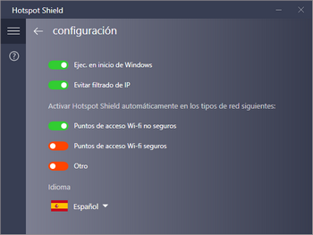 Hotspot Shield - Configuración