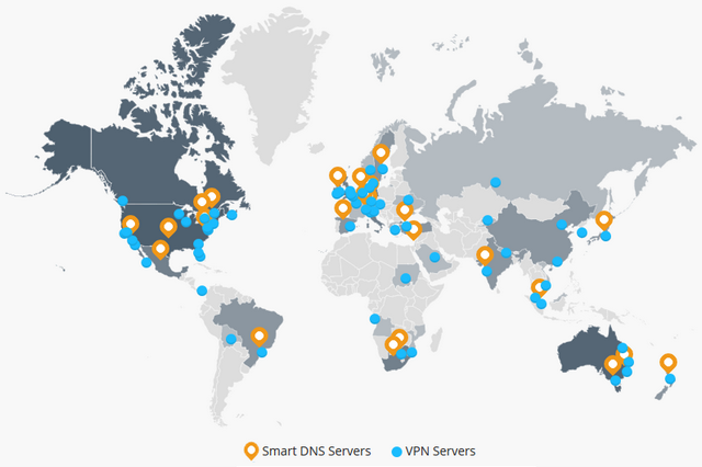 Smart DNS Proxy - Países