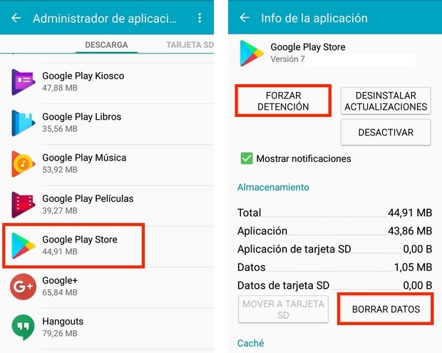 Cambiar el país/región en Play Store