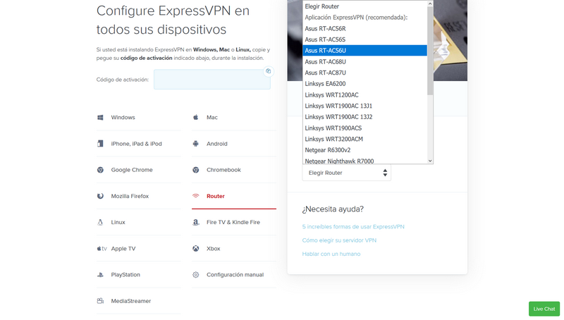 Instalar ExpressVPN Router