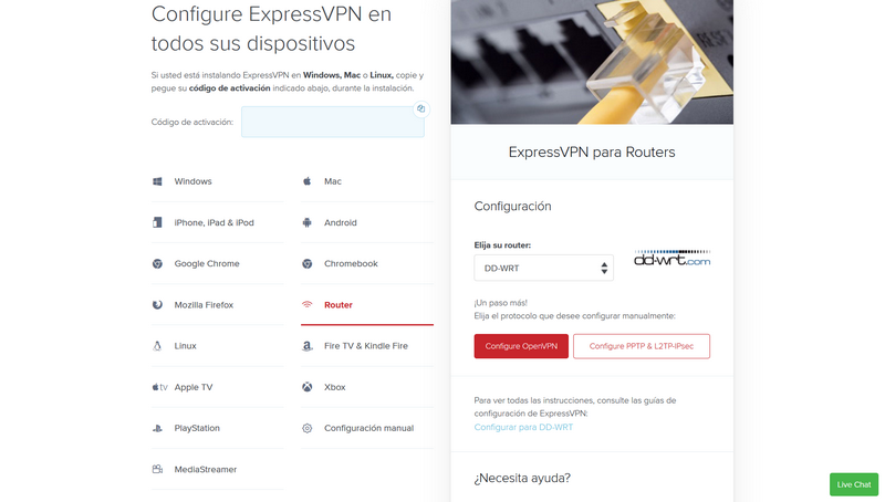 Instalar ExpressVPN Flash