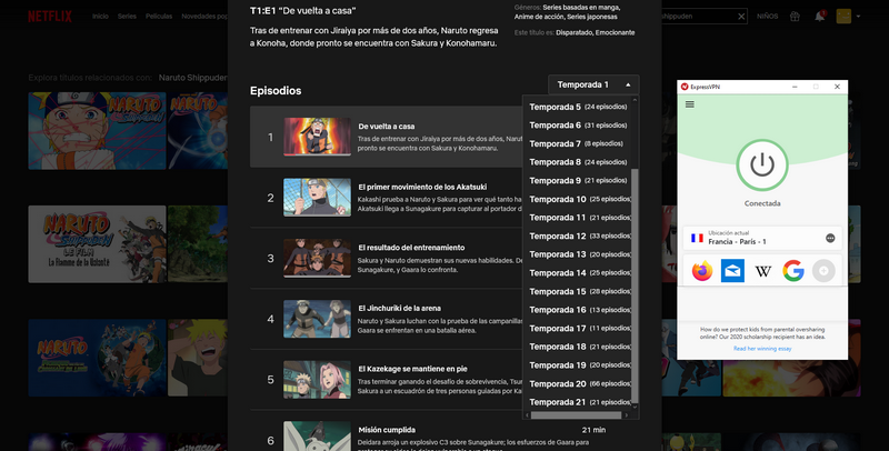 Naruto Shippuden en Netflix