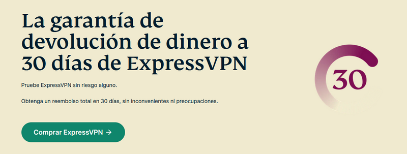 ExpressVPN - Garantía de reembolso