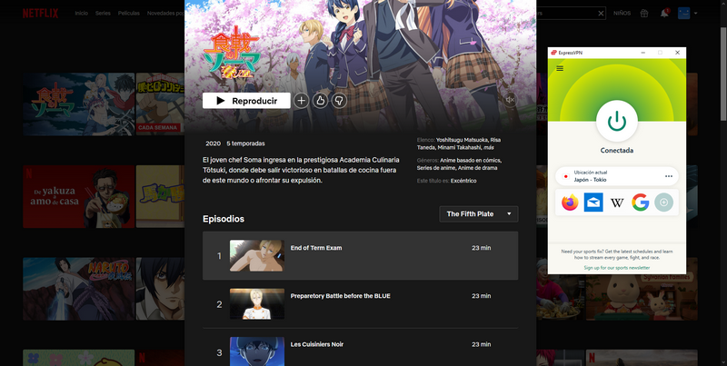 Food Wars (5 Temporadas) en Netflix