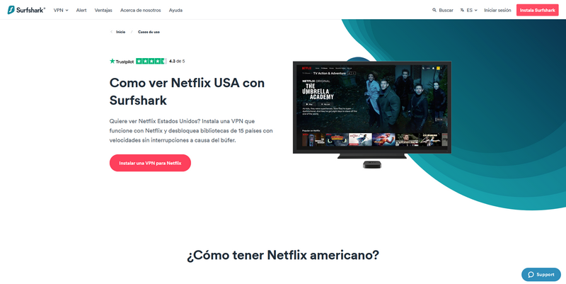 Surfshark para Netflix