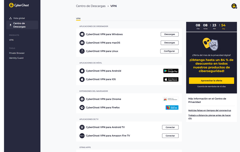 CyberGhost - Apps