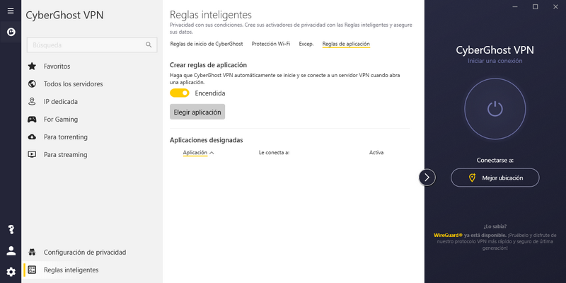 CyberGhost - Reglas Inteligentes