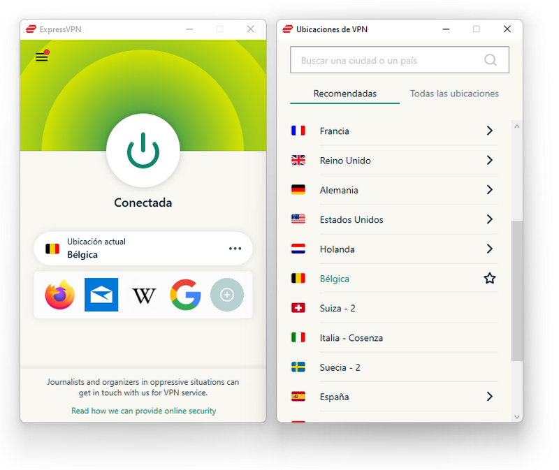 ExpressVPN - Bélgica