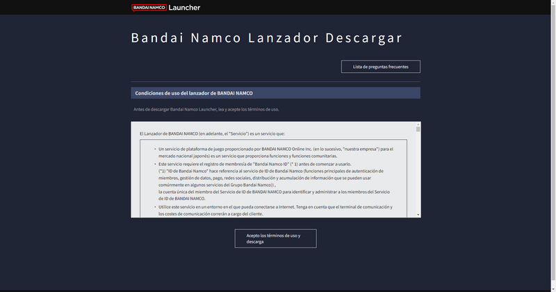 Términos y Condiciones Bandai Namco