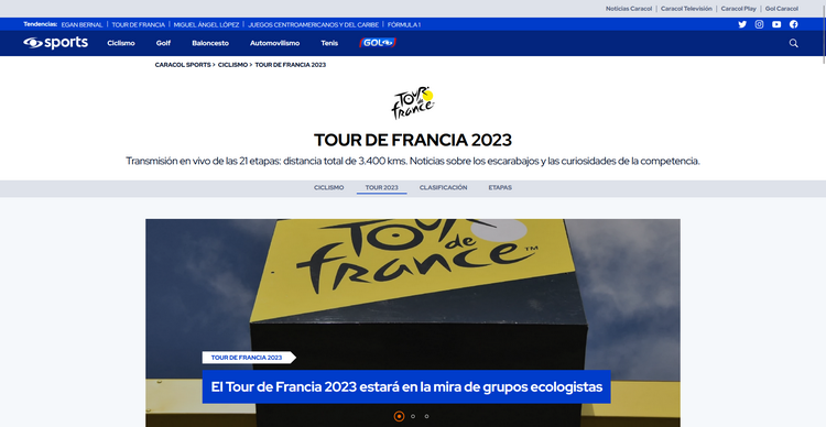 Tour de Francia en Caracol TV