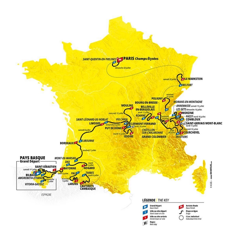 Tour de Francia 2023 - Recorrido