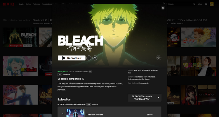 Bleach Thousand-Year Blood War en Netflix