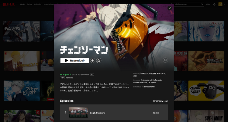 Chainsaw Man en Netflix