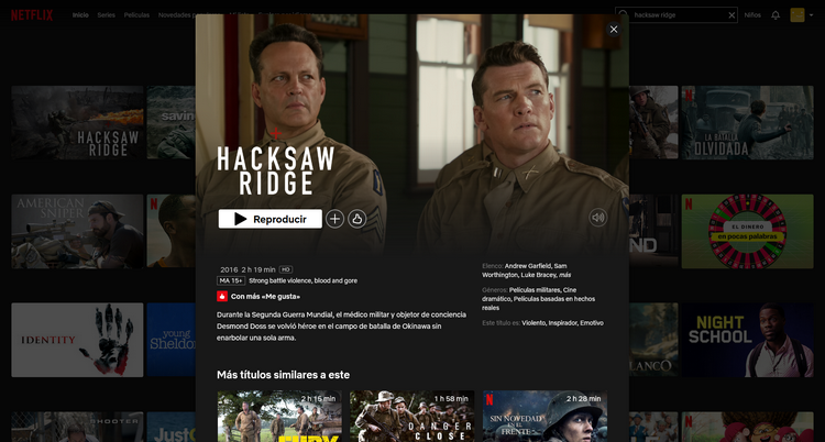 Hasta el Último Hombre en Netflix