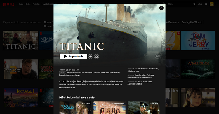 Titanic en Netflix