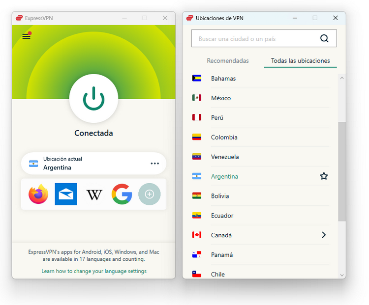 ExpressVPN - Argentina