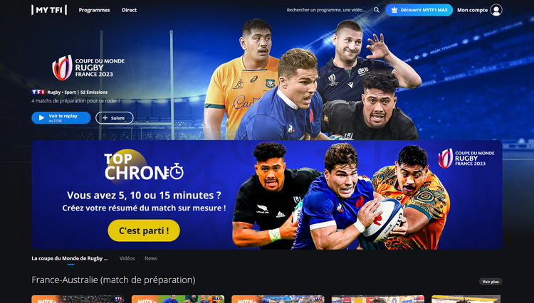 Copa del Mundo de Rugby en TF1