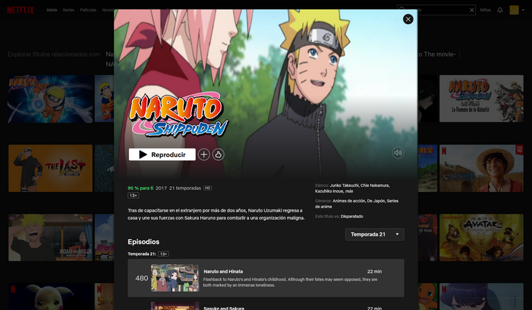 Naruto Shippuden en Netflix