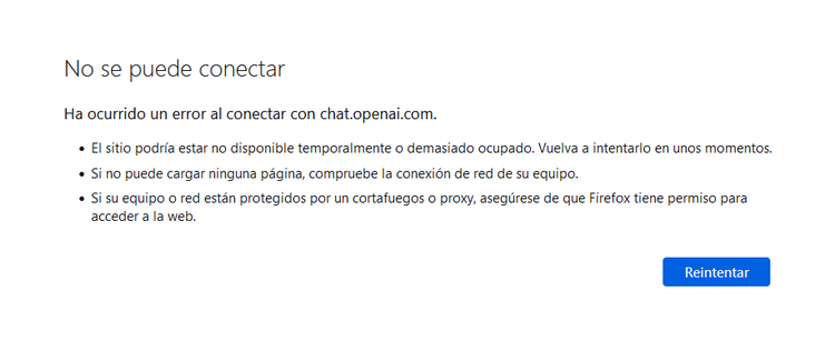 ChatGPT bloqueado