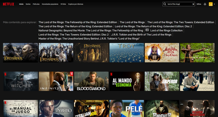 El Señor de los Anillos está en Netflix