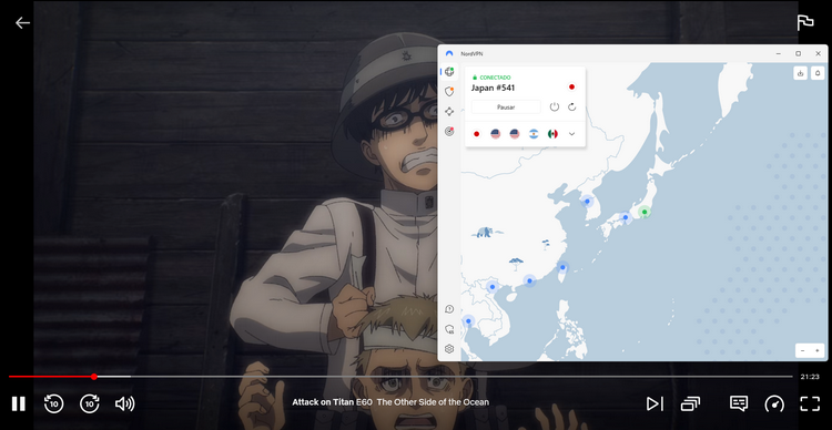 Netflix Japón con NordVPN