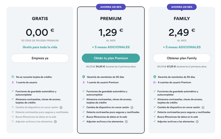 NordPass - Precios