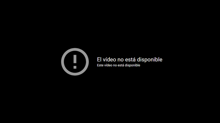 Mensaje: El video no está disponible