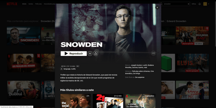 Snowden en Netflix