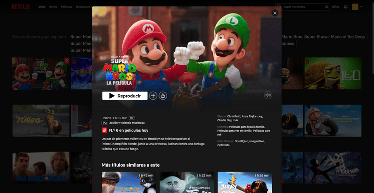Super Mario Bros en Netflix