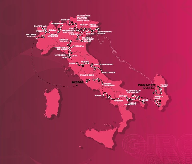 Recorrido del Giro 2025